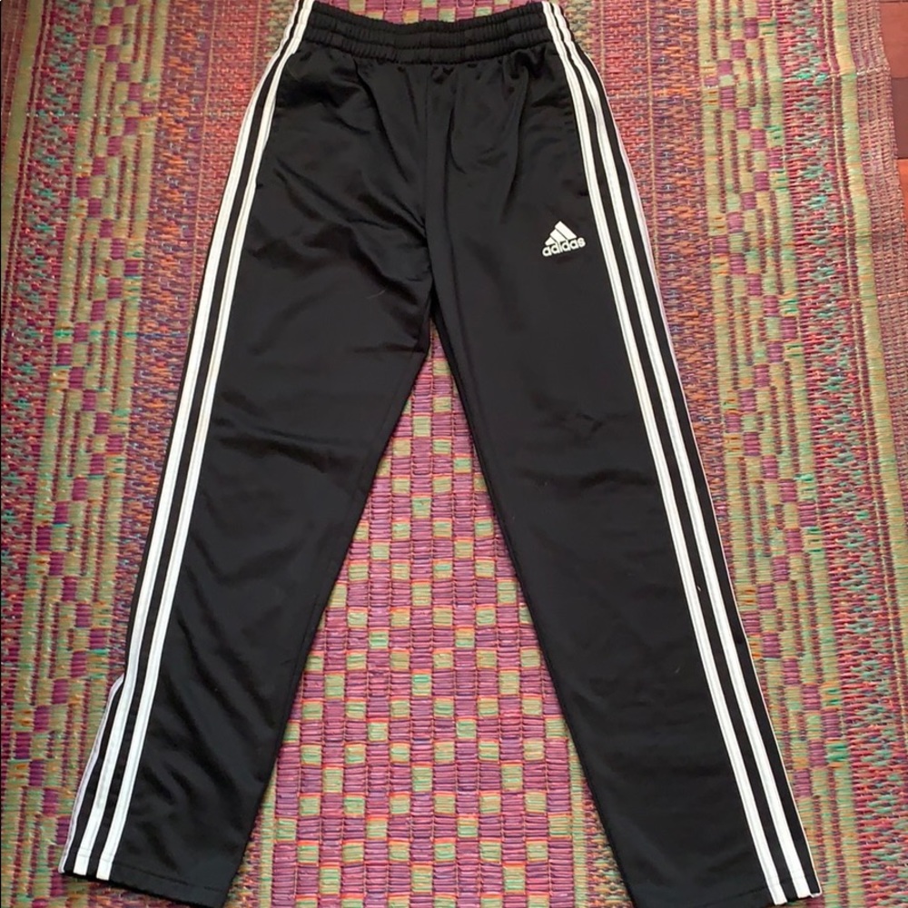 Adidas Black and White youth track pants